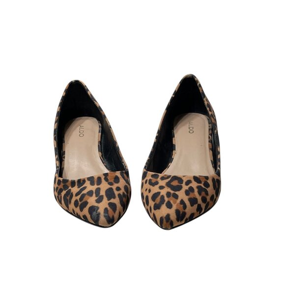 Aldo‎ Leopard Print Block Heel Pointed Toe Pumps Size 7 - Picture 2 of 10